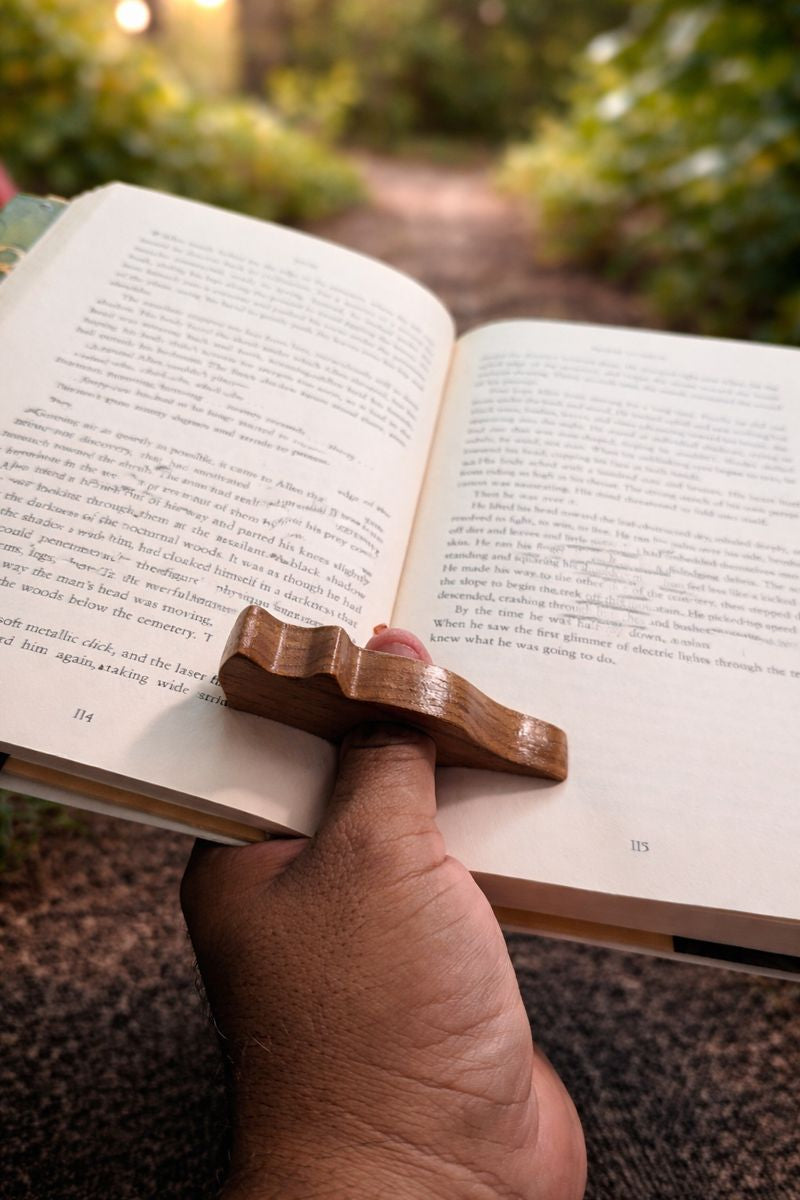 Wooden Page Holder – Handcrafted One-Handed Reading Tool(set of 3)