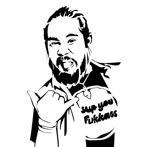 Example of a custom scroll saw pattern made from a photo. Digital black-and-white line art for woodworking