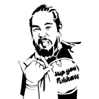 Example of a custom scroll saw pattern made from a photo. Digital black-and-white line art for woodworking